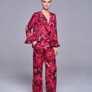 chiffon-pizhama-ne-floral-print